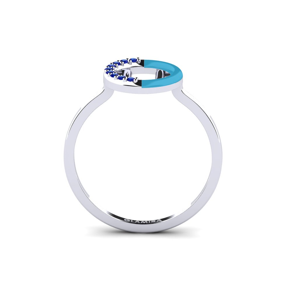 Palladium 950 Saphir Ring Lemnos - U