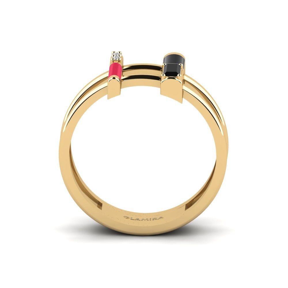 Schwarzer Saphir Ring Milos