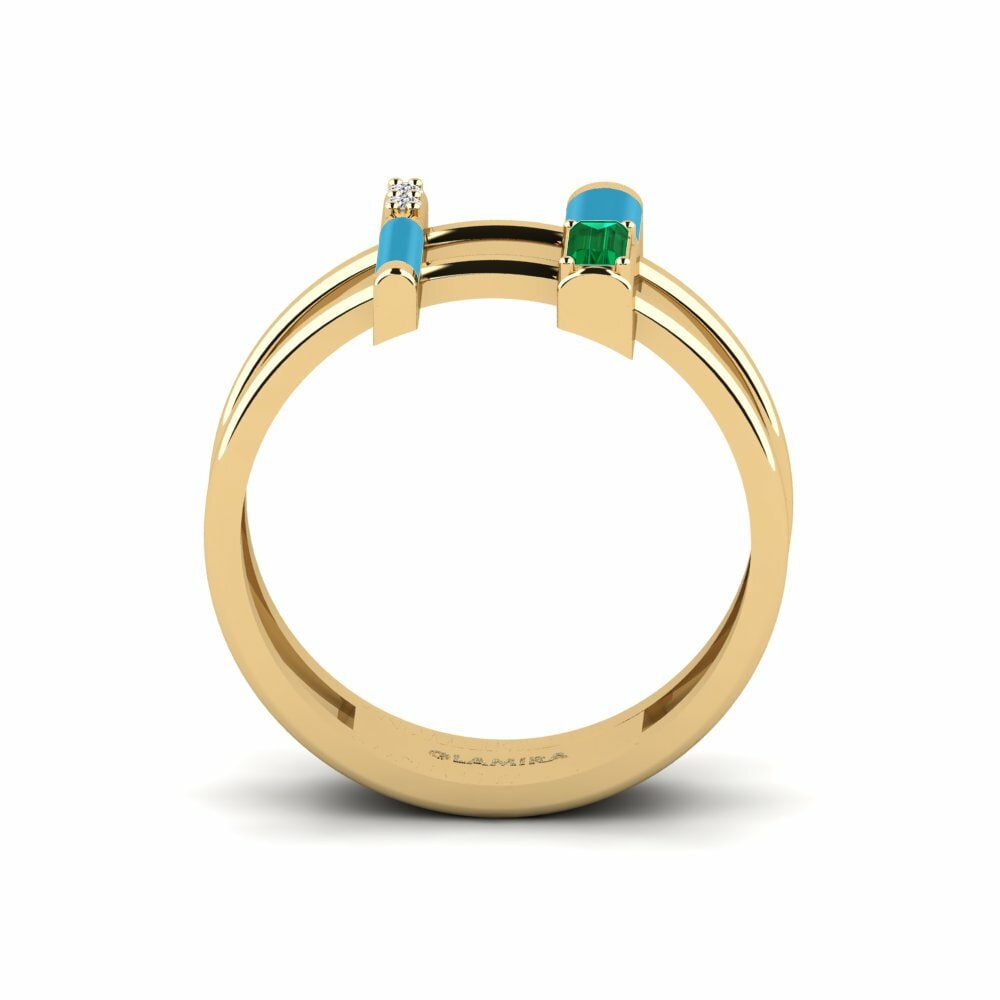 Zircone Vert Bague Milos