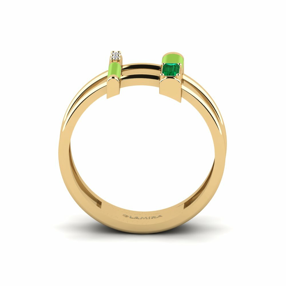 Zircone Vert Bague Milos