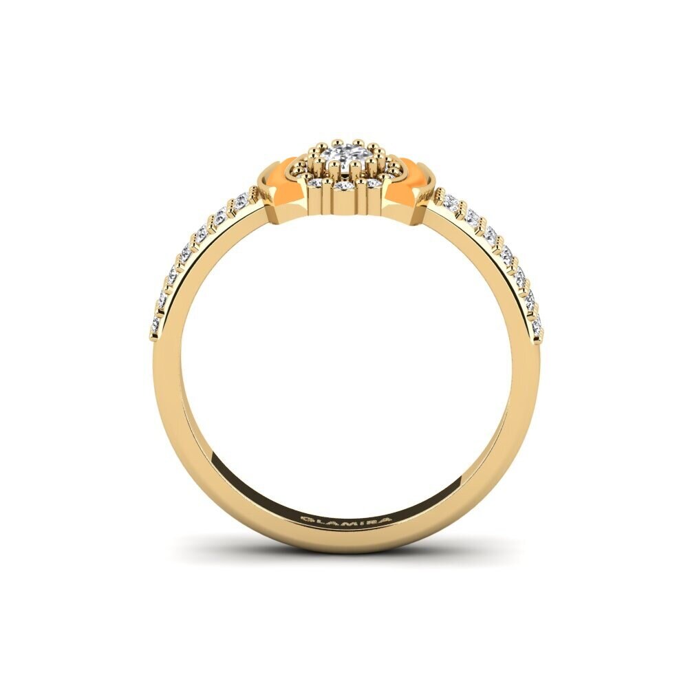 Weißer Saphir Ring Naturita