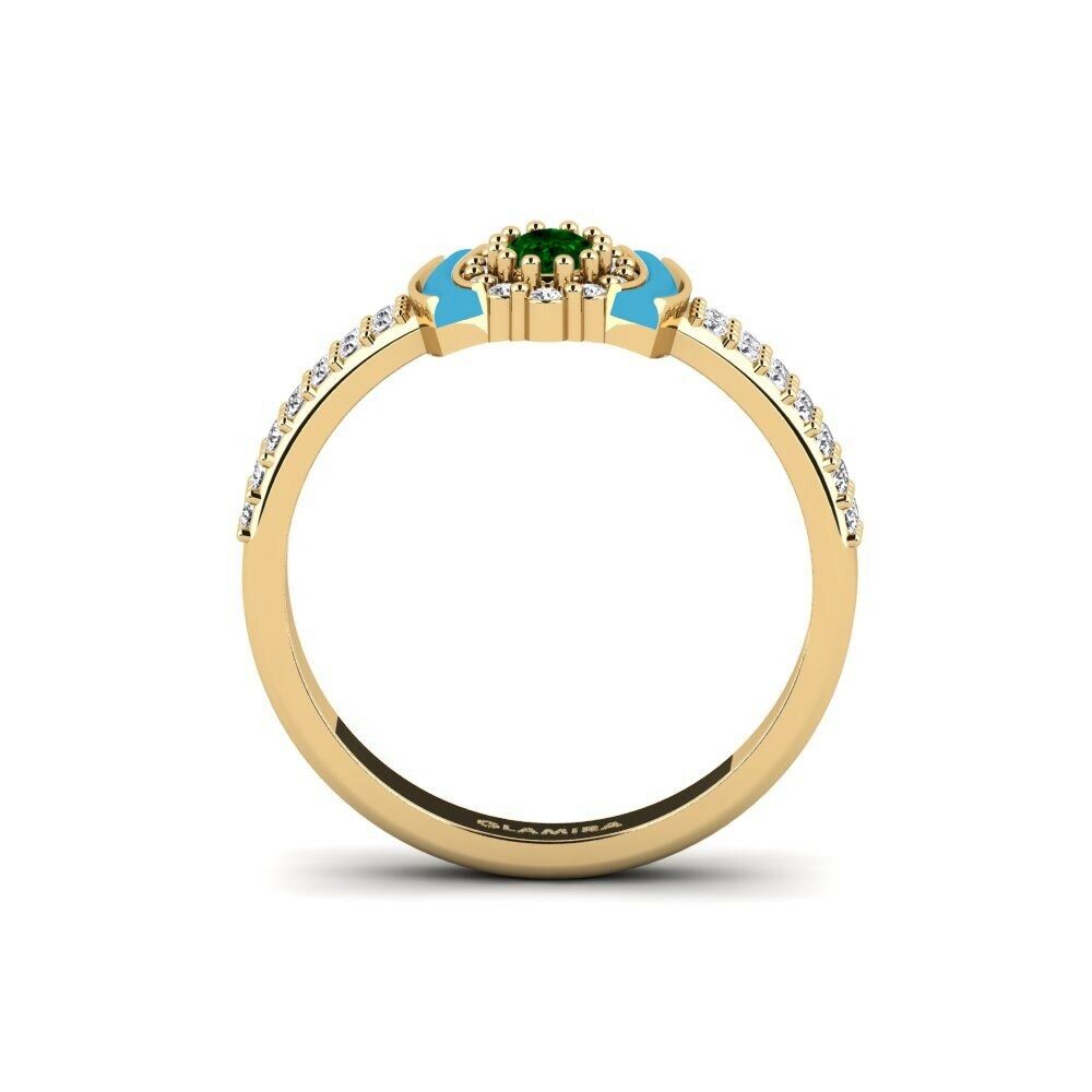 Zircone Vert Bague Naturita