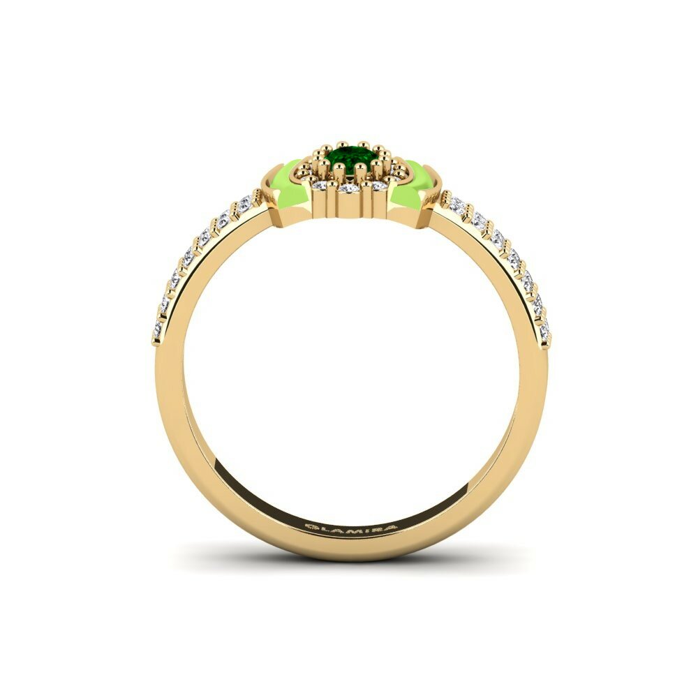 Zircone Vert Bague Naturita
