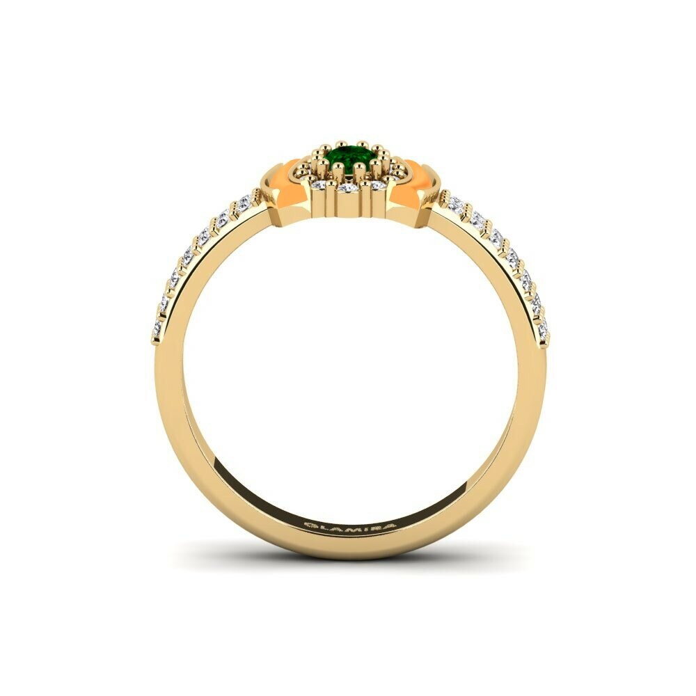 Zircone Vert Bague Naturita