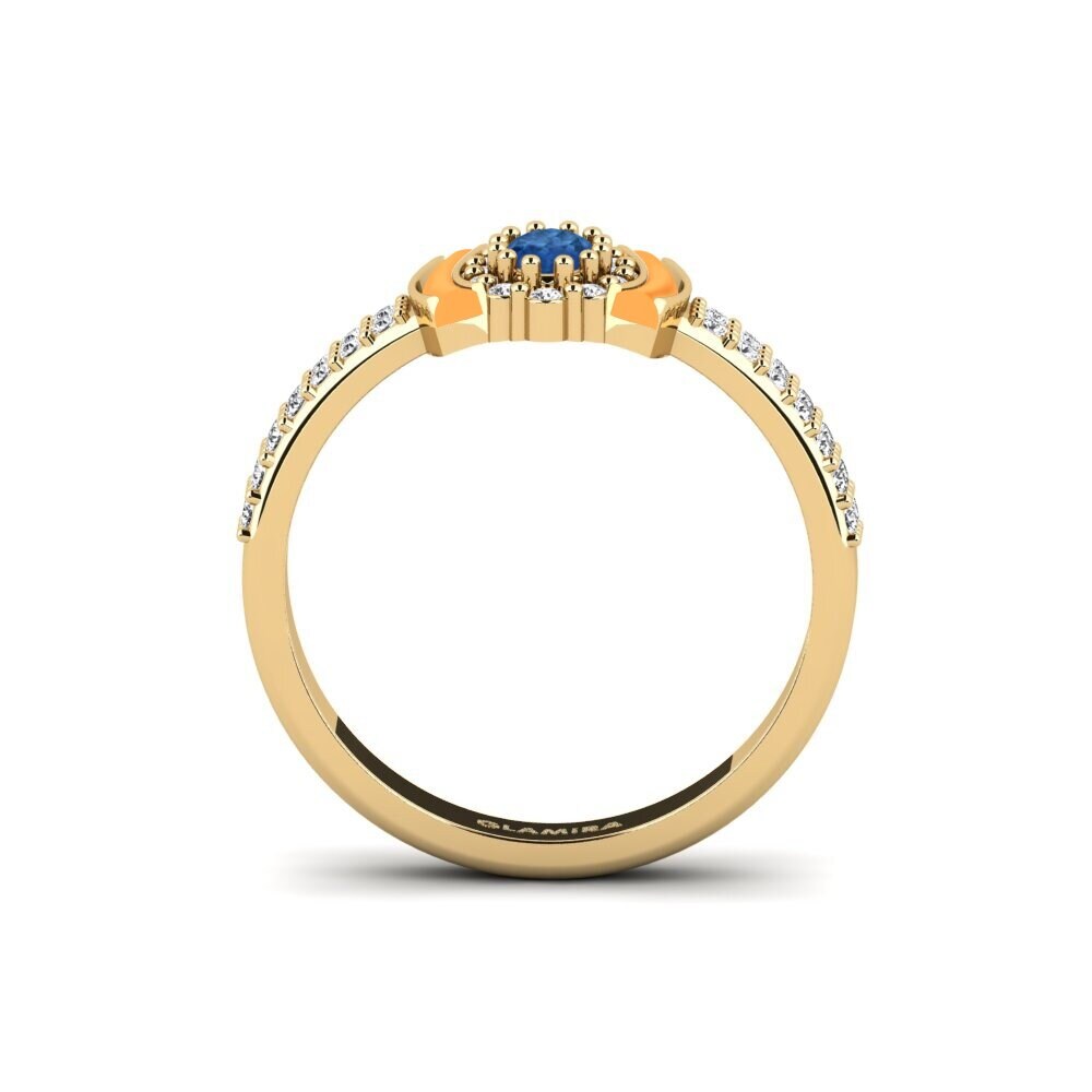 Dunkelblauer Zirkonia Ring Naturita