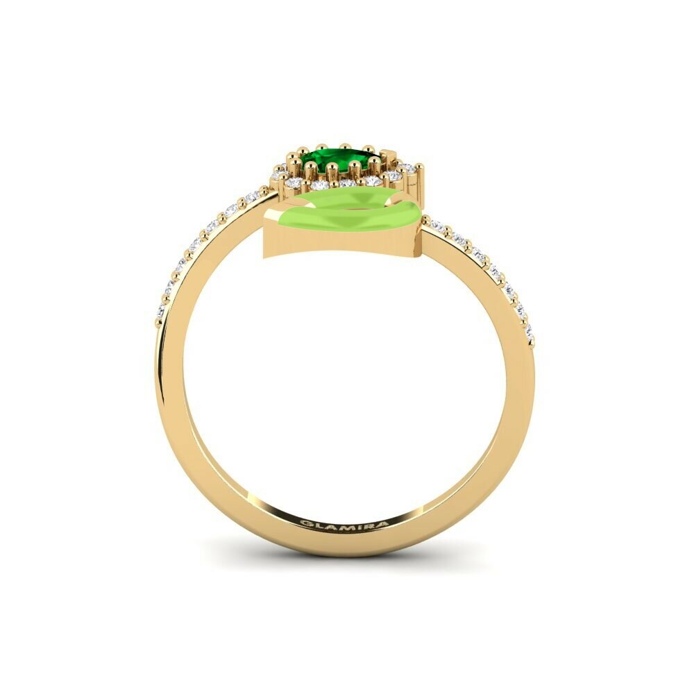 Zircone Vert Bague Nucla