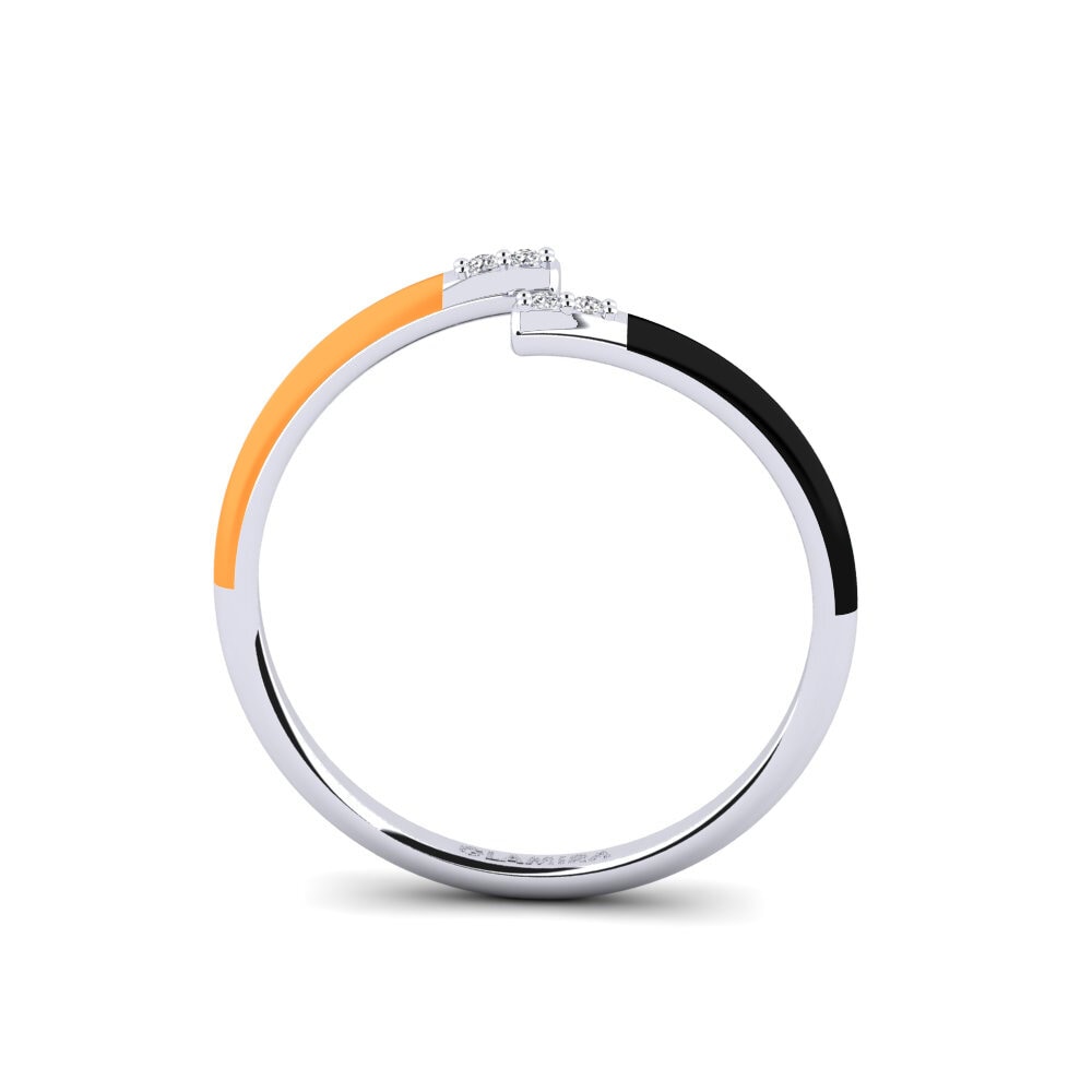 Weiß-Silber Ring Rhodes