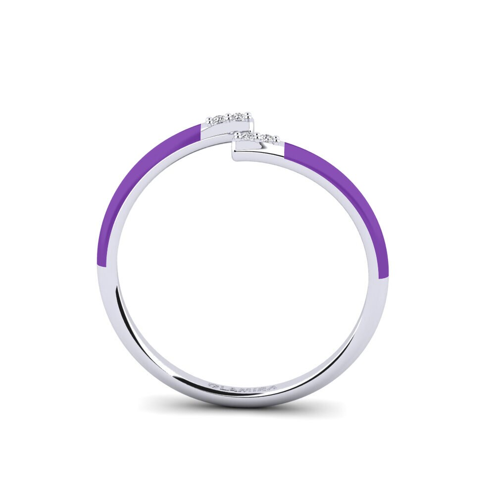 Weiß-Silber Ring Rhodes