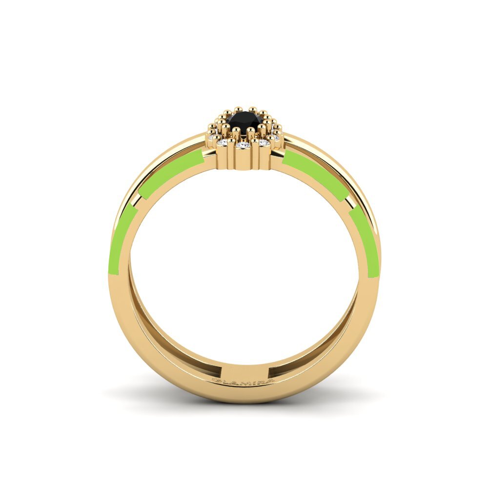 Schwarzer Diamant Ring Roligt