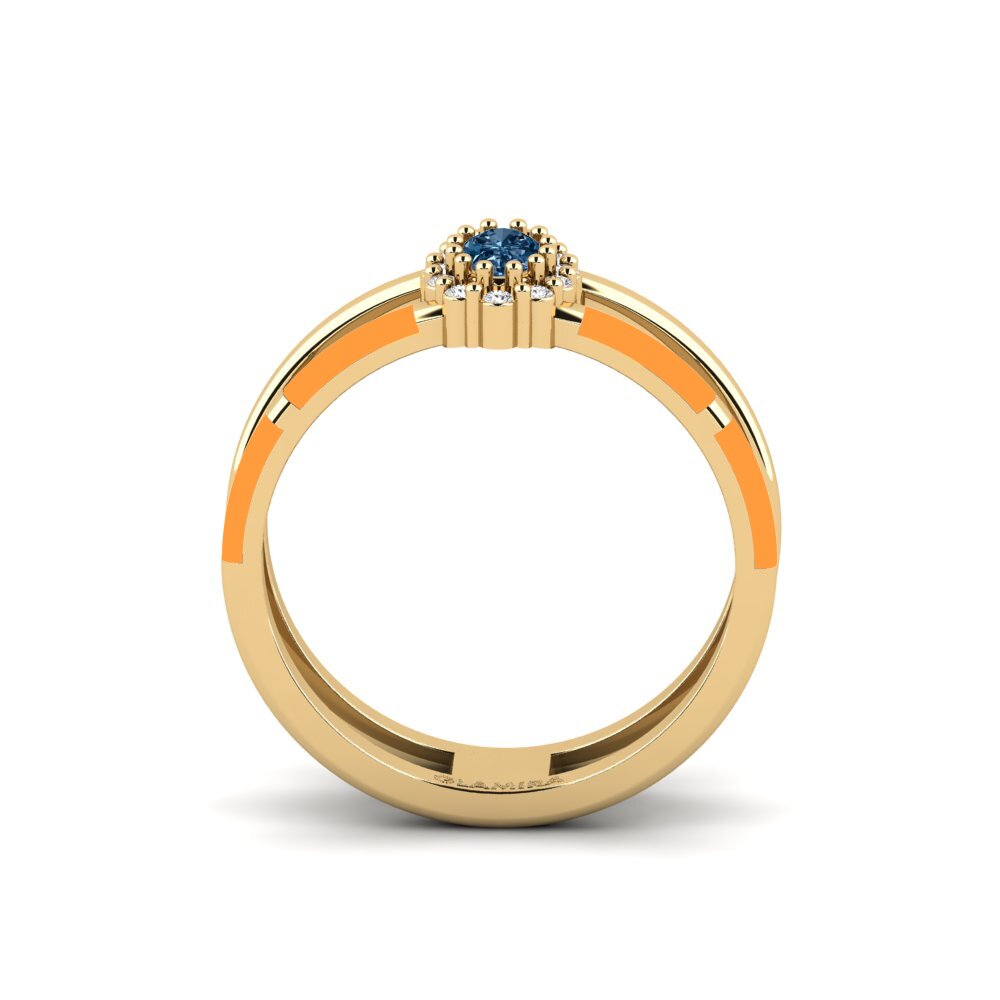 Blauer Diamant Ring Roligt