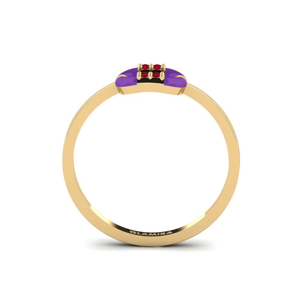 Roter Zirkonia Ring Samothrace