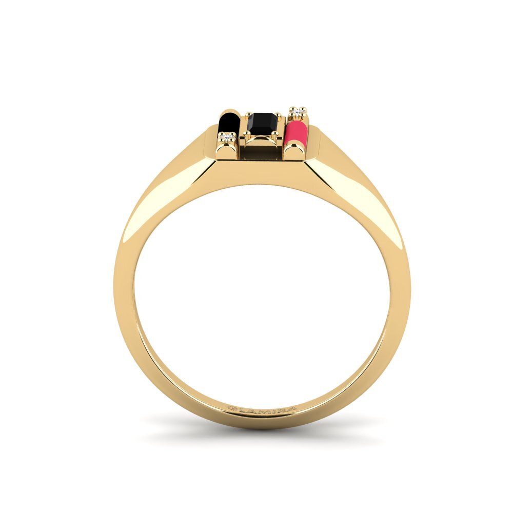 Schwarzer Saphir Ring Skyro