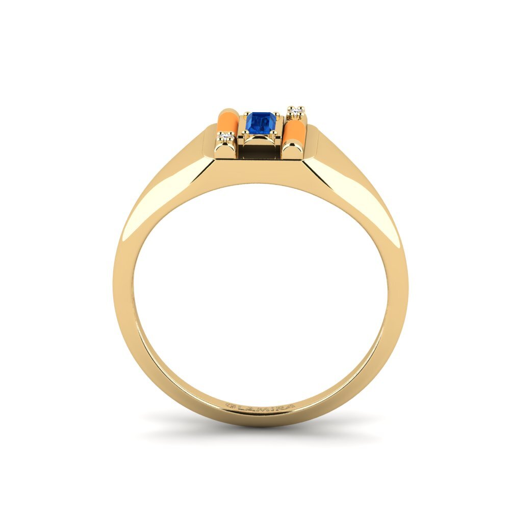 Dunkelblauer Zirkonia Ring Skyro