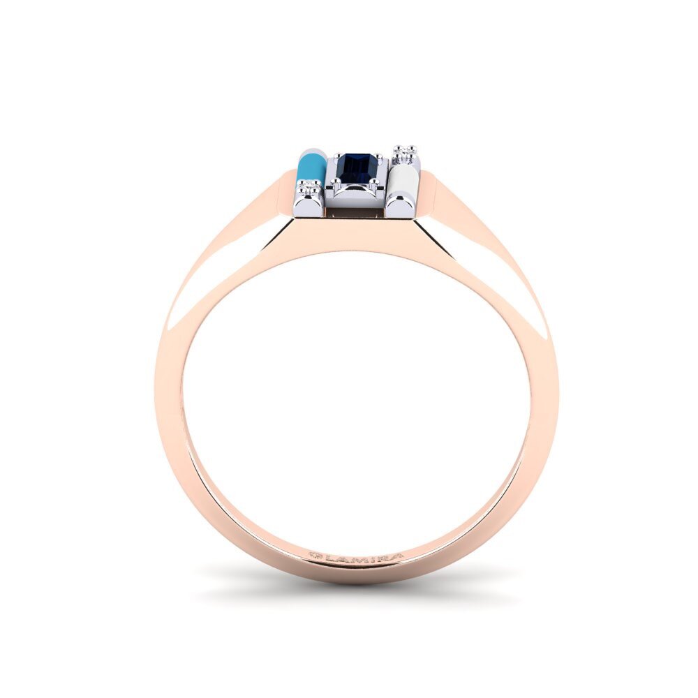 585 Rot & Weißgold Ring Skyro