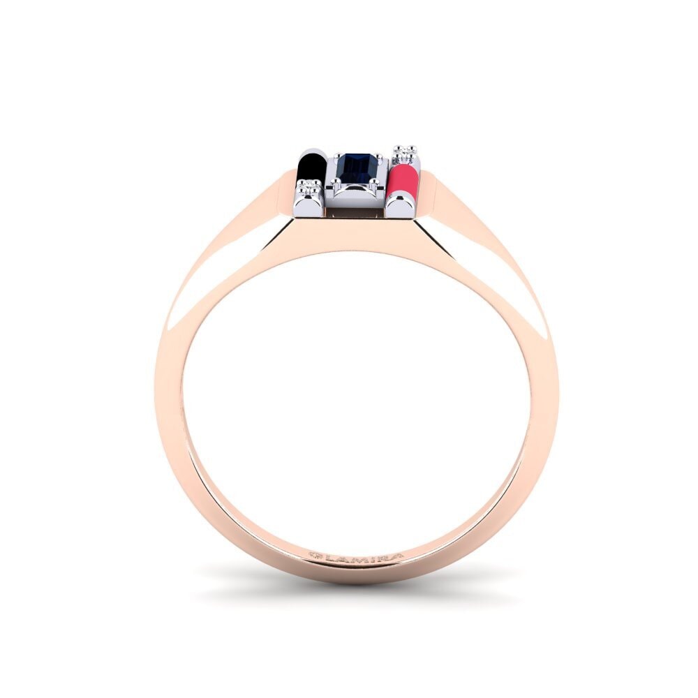 585 Rot & Weißgold Ring Skyro