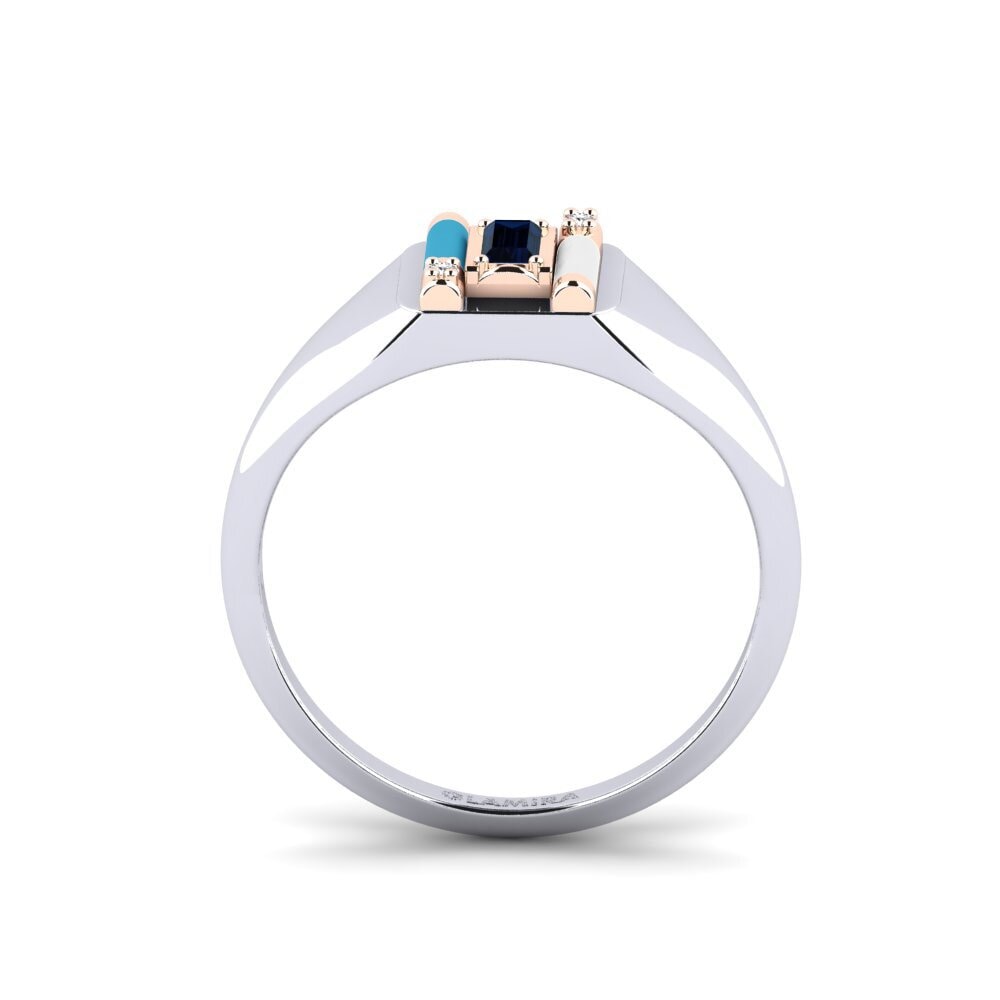 375 Weiß & Rotgold Ring Skyro