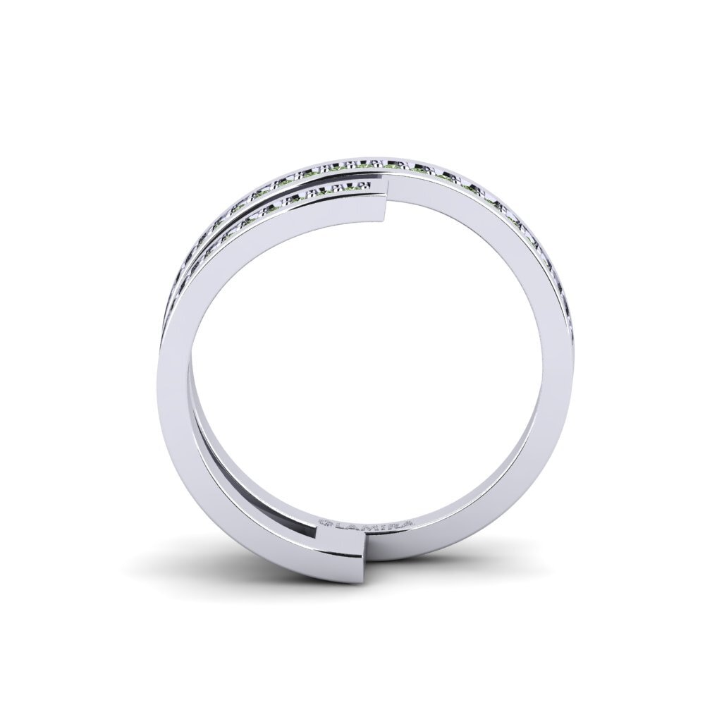 Diamante Verde Anel Abrucena