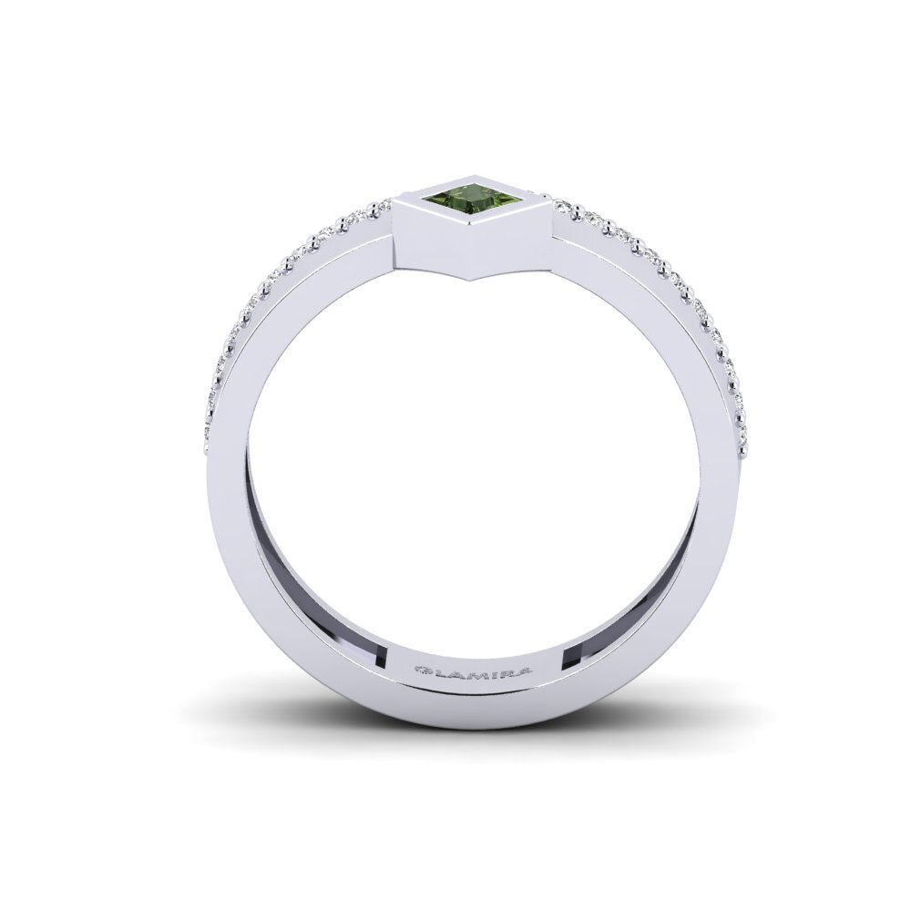 Princesa Zafiro Verde Anillo Aguadulce