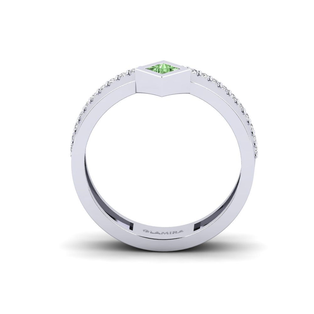 Diamante Verde Anel Aguadulce