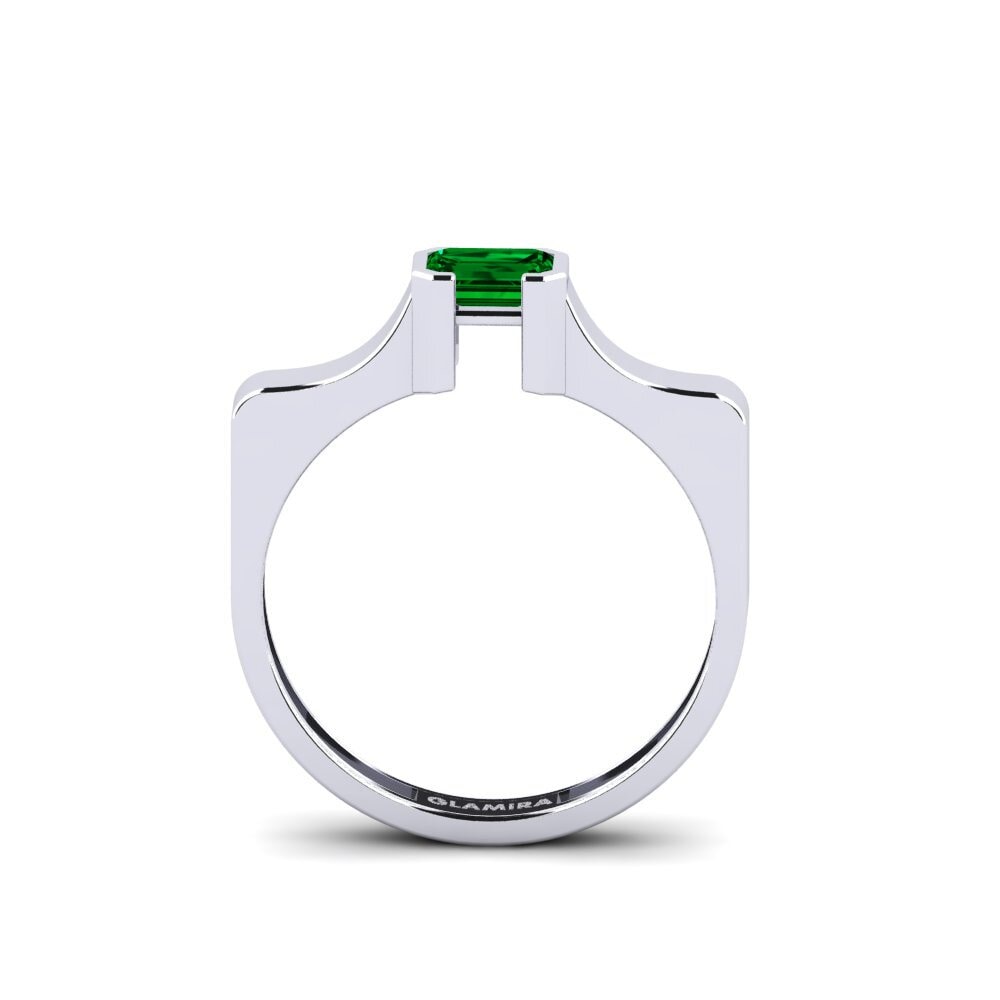 Green Zirconia Engagement Ring Antibes