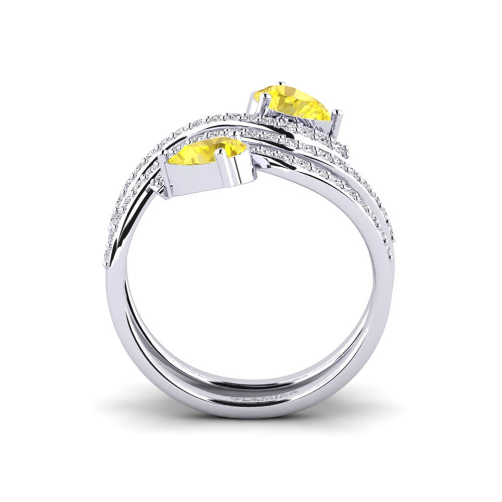 Zafiro amarillo Anillo Antimilos