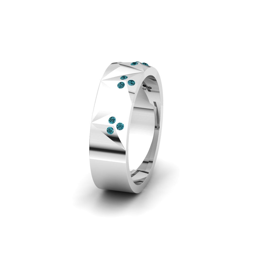 Diamant Bleu Alliance pour femme Arteixo