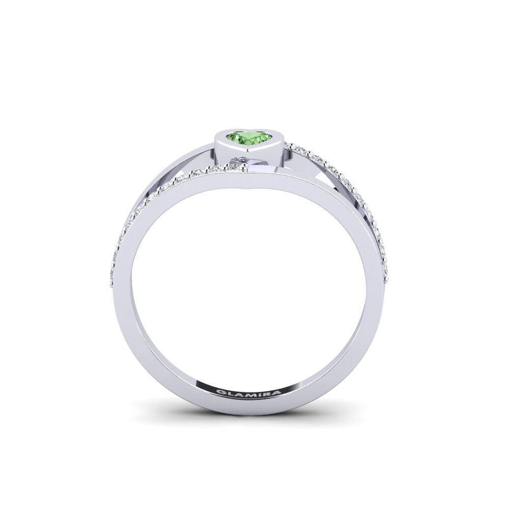 Diamante Verde Anel Befogess