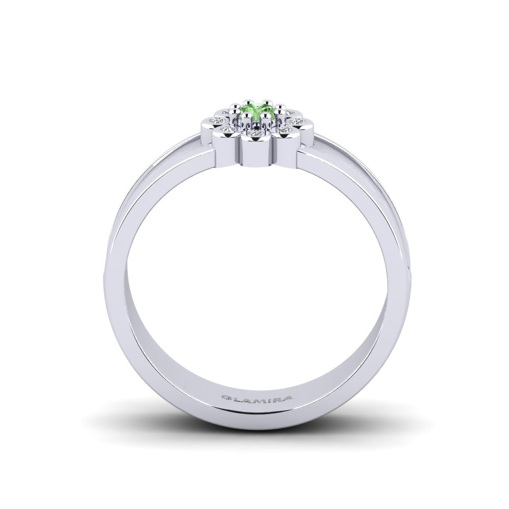Diamante Verde Anel Bezkres