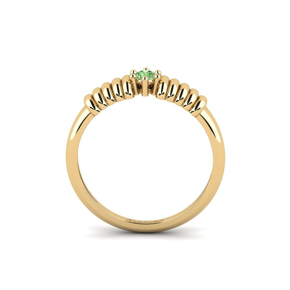 Diamante Verde Anel Caneiti