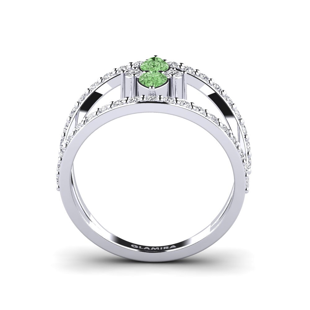 Diamante Verde Anel Cevennes