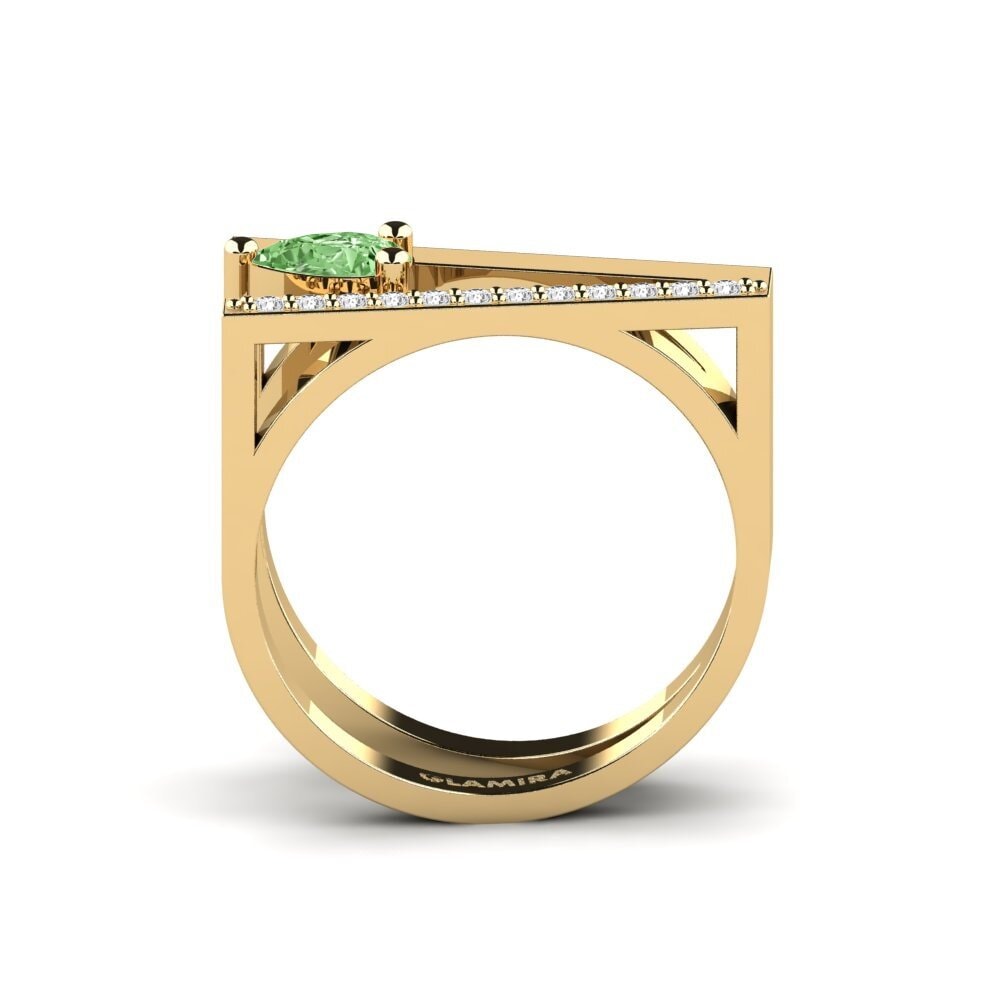 Diamante Verde Anel Chartres