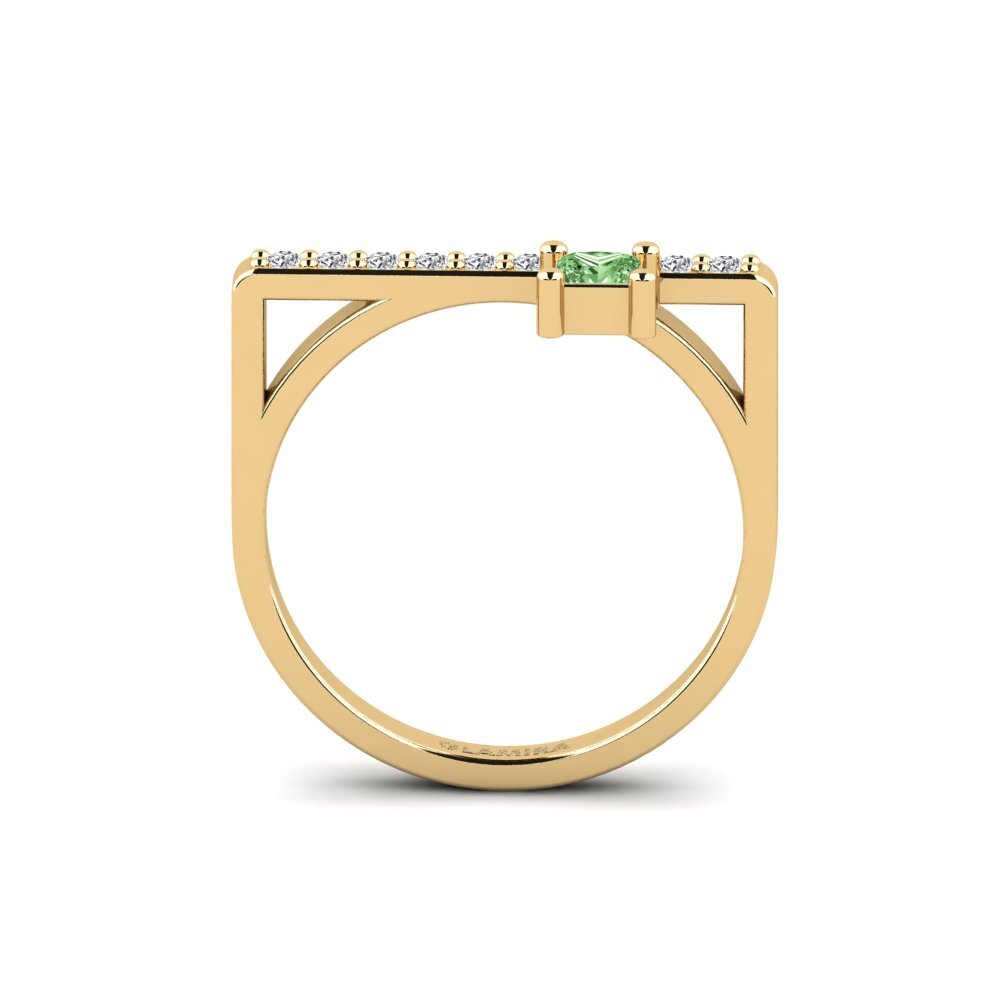Diamante Verde Anel Cholet