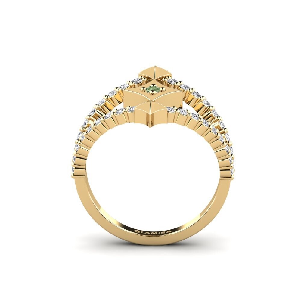 Diamante Verde Anel Constructively