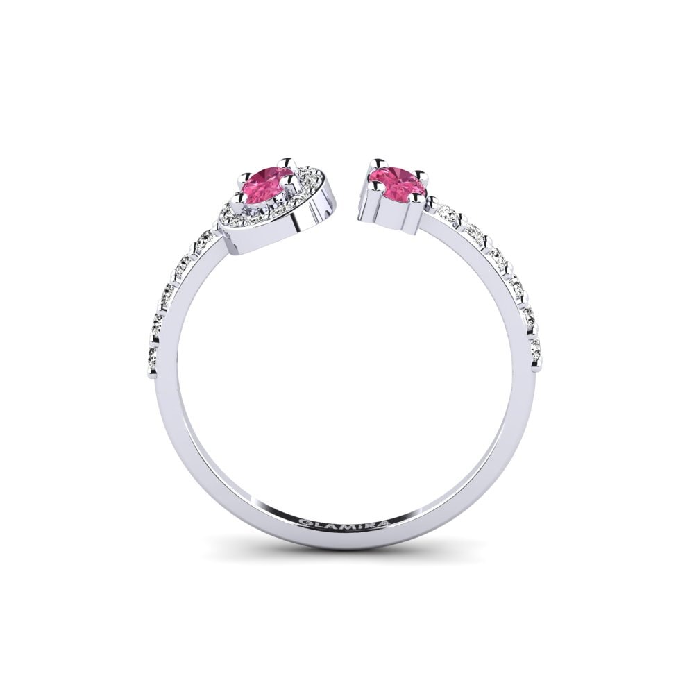 Turmalina rosa Anillo Cuenca