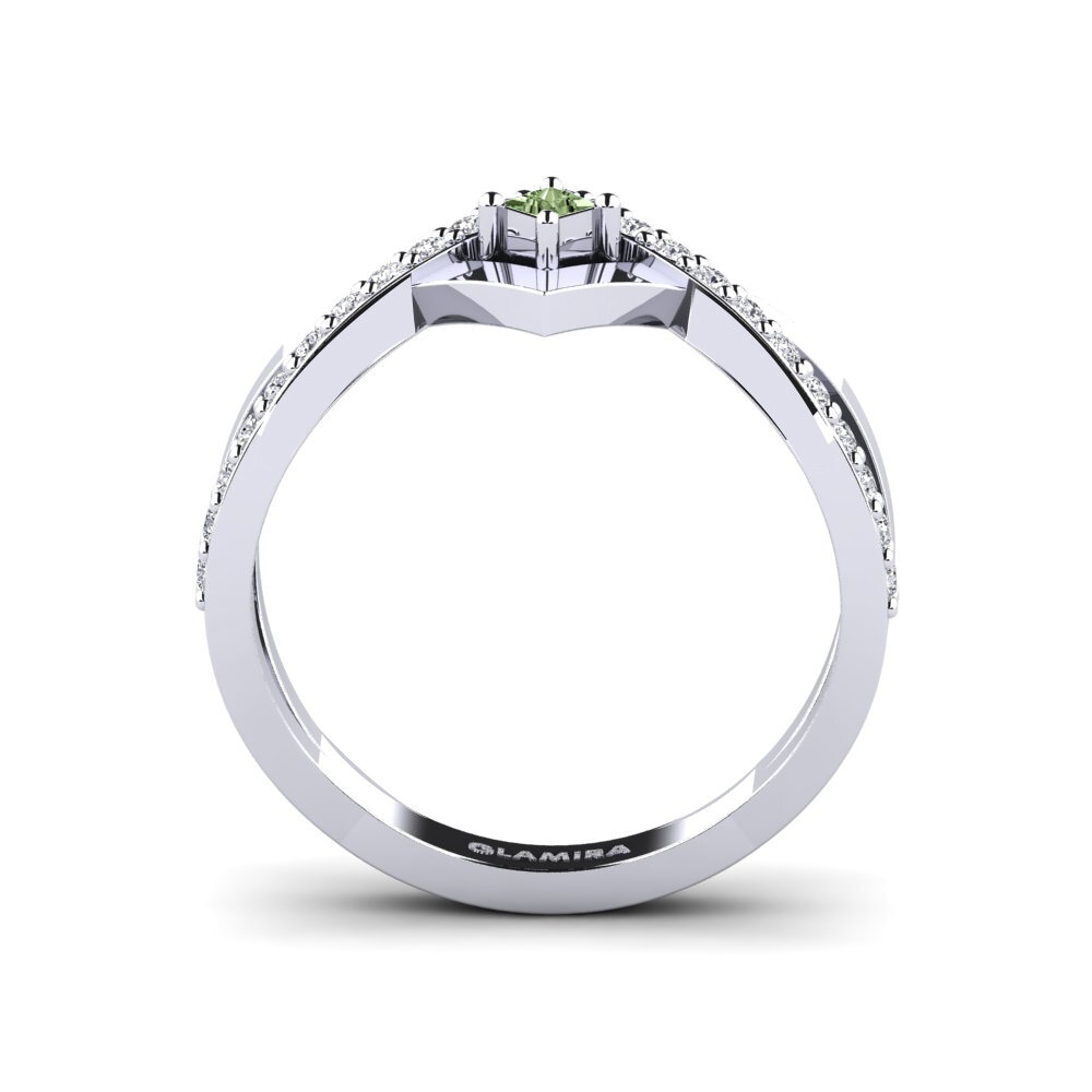Diamante Verde Anel Etamples