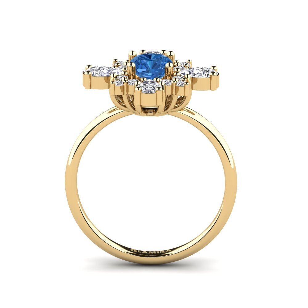 Dunkelblauer Zirkonia Ring Etretat