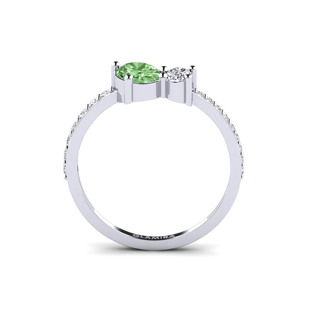 Diamante Verde Anel Faradonesia