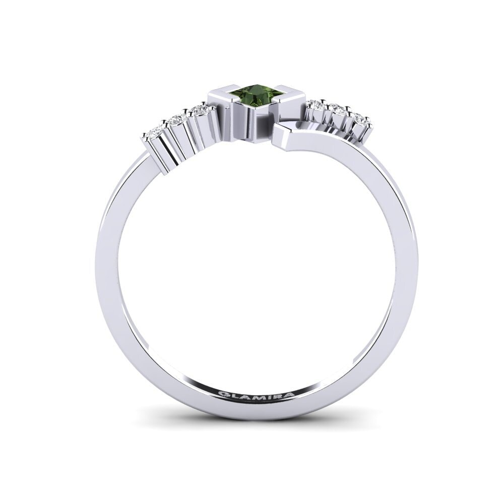 Princesa Zafiro Verde Anillo Finom