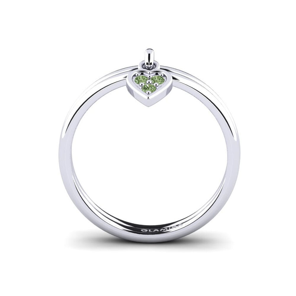 Diamante Verde Anel Gandia