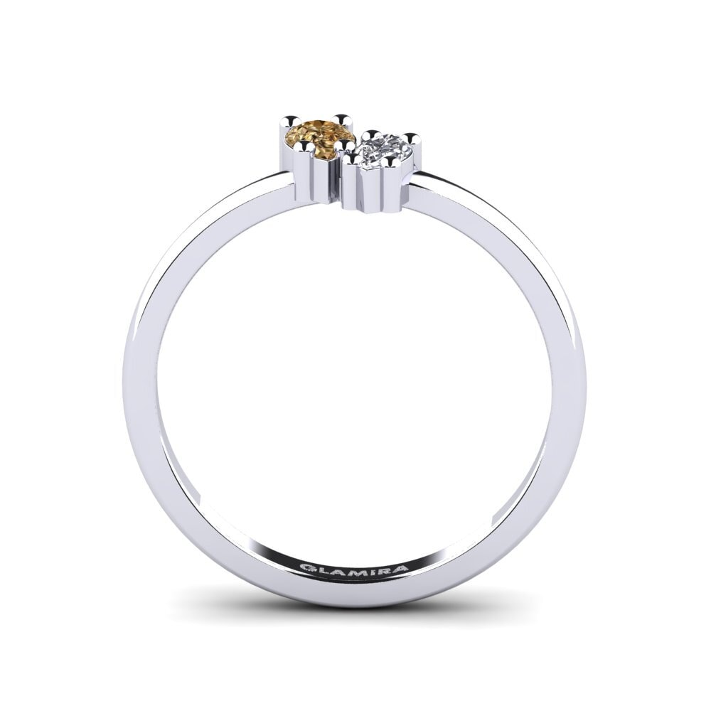 Diamante café Anillo Gilena