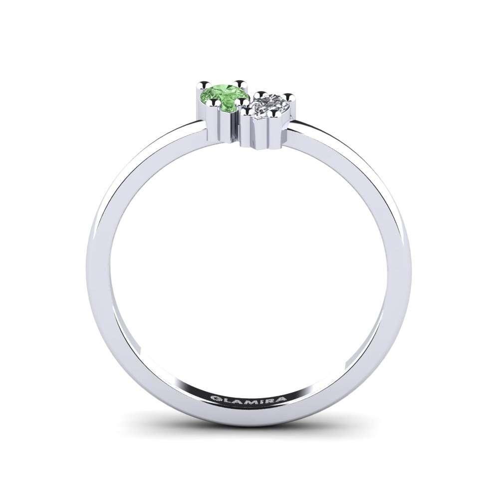 Diamante Verde Anel Gilena