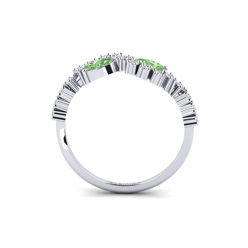 Diamante Verde Anillo Hondro