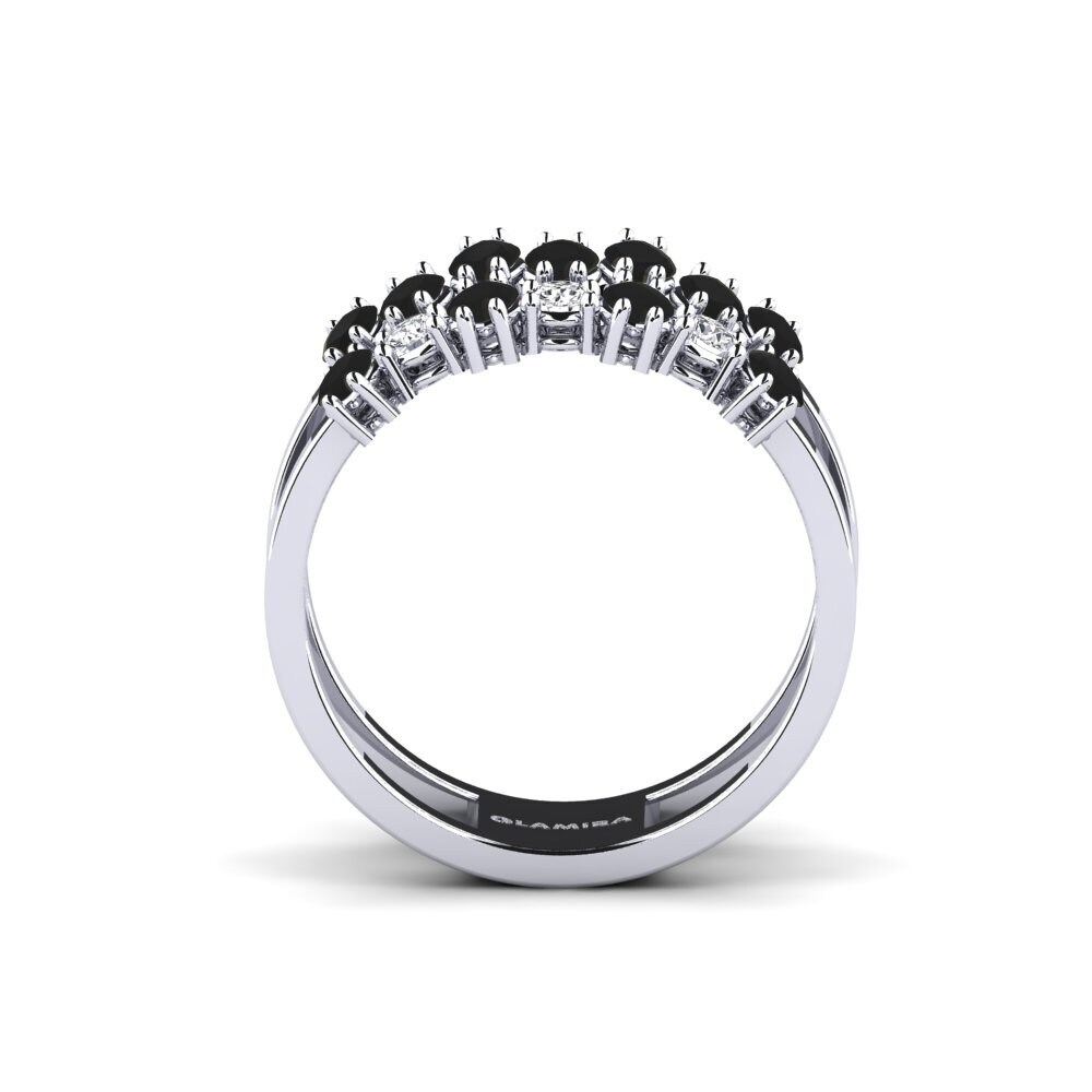 Zafiro negro Anillo Ileida