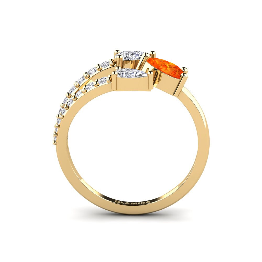 Orangefarbener Saphir Ring Lyon