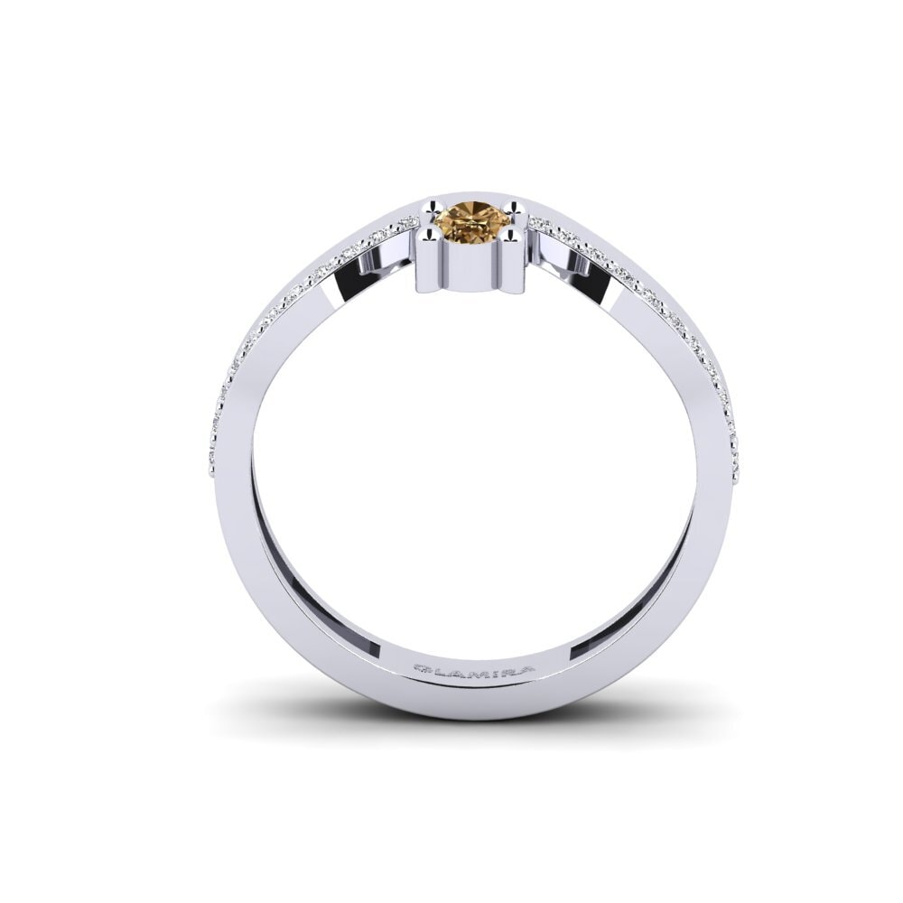 Ovalado Diamante café Anillo Pozoblanco