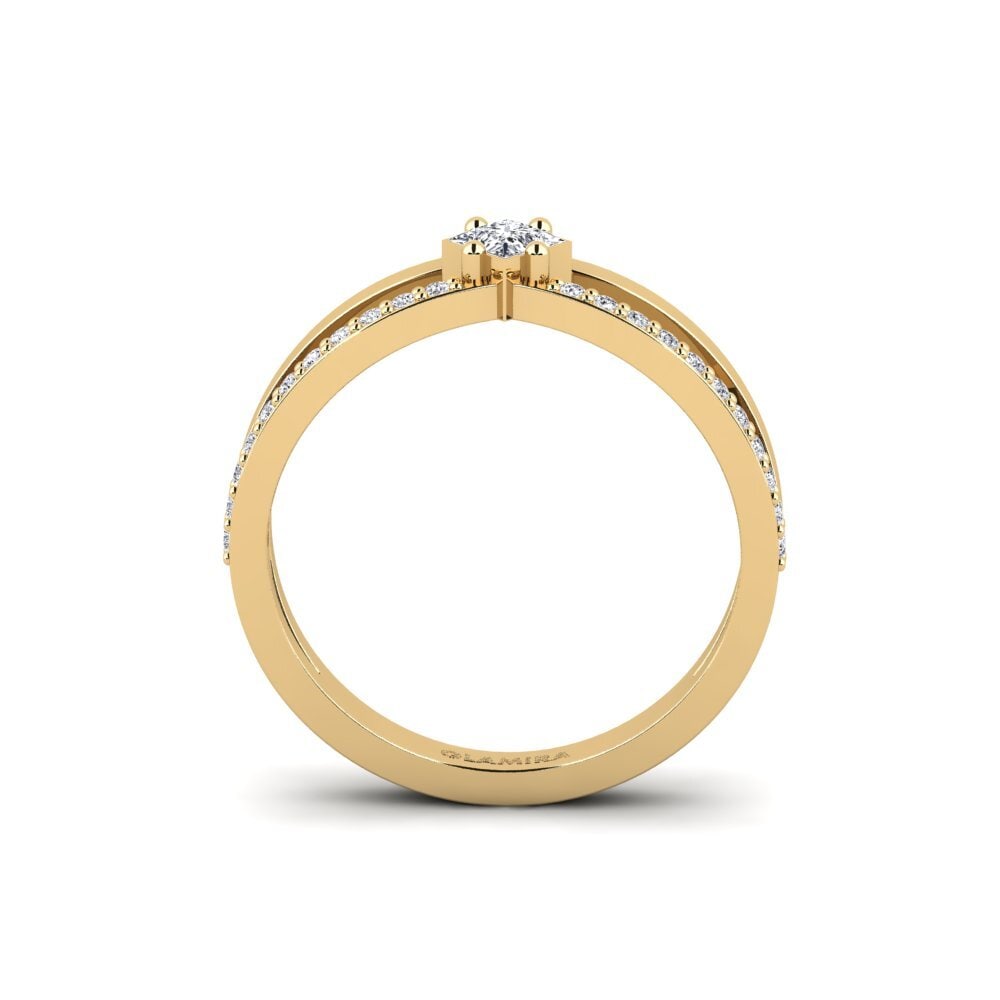 Gelbgold 585 Prinzess Verlobungsring Segovia