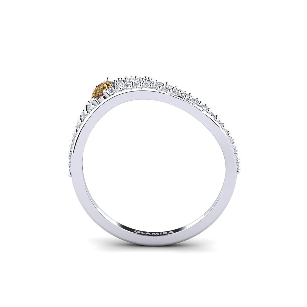 Ovalado Diamante café Anillo Serifopoula