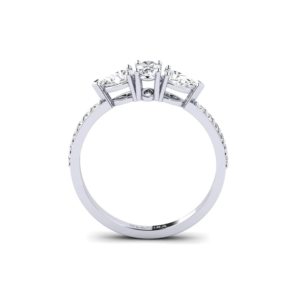Zafiro blanco Anillo de compromiso Somontin