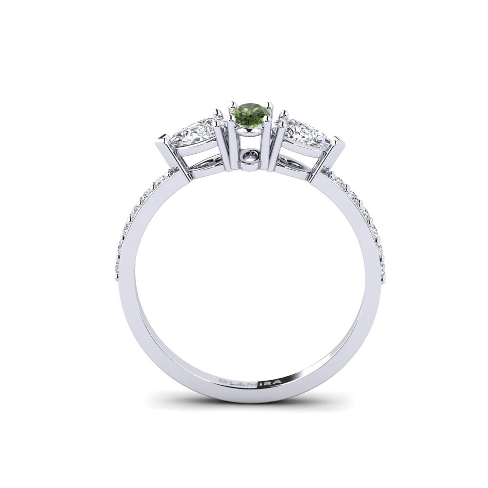 Green Sapphire Engagement Ring Somontin