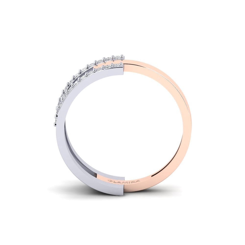 375 Weiß & Rotgold Ring Souci
